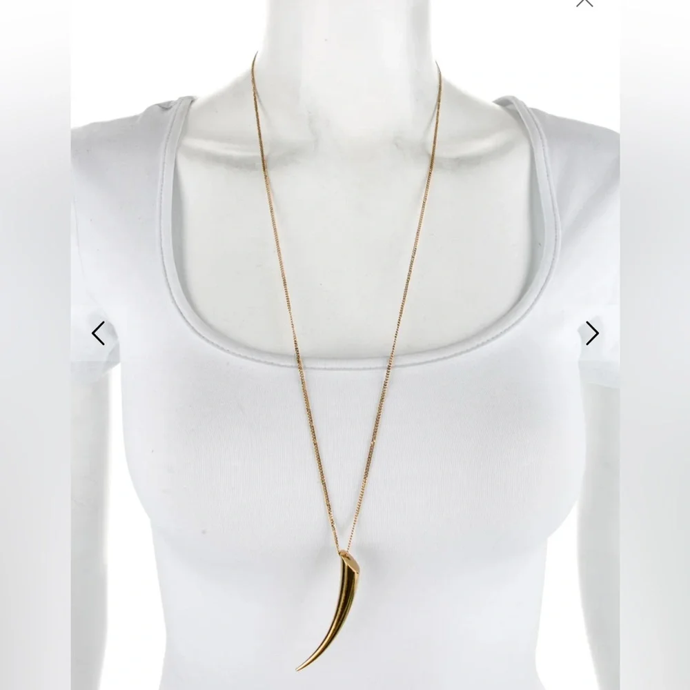 Michael Kors Long Horn Pendant Necklace - Picture 2 of 5